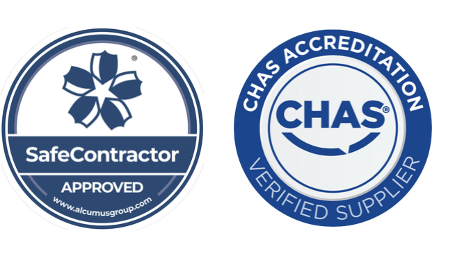 SafeContractor Approved and CHAS Accreditation Verified Supplier badges