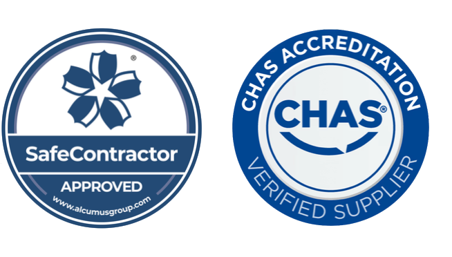 SafeContractor Approved and CHAS Accreditation Verified Supplier badges