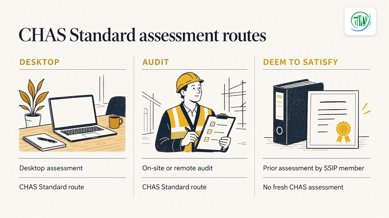 Three routes to CHAS Standard assessment