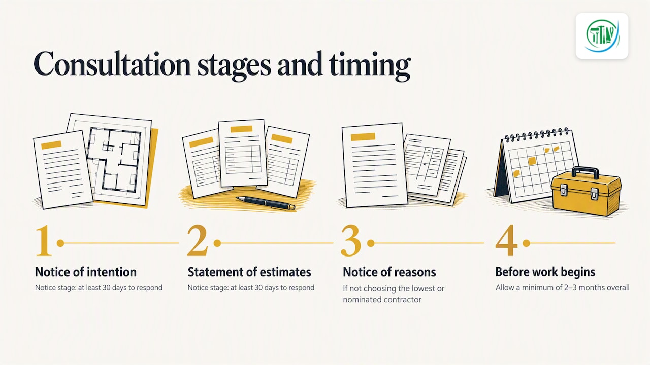 Three consultation stages and response timeline