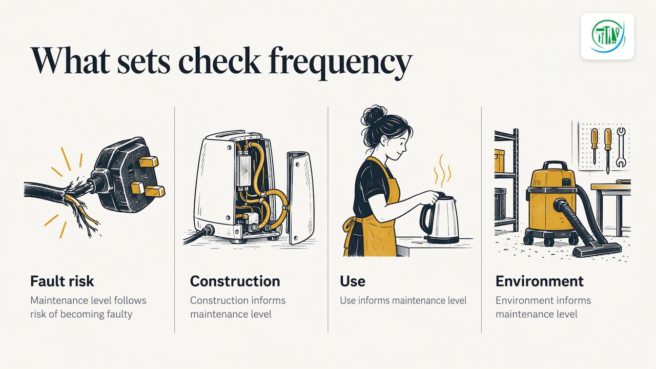 Four factors determine equipment check frequency